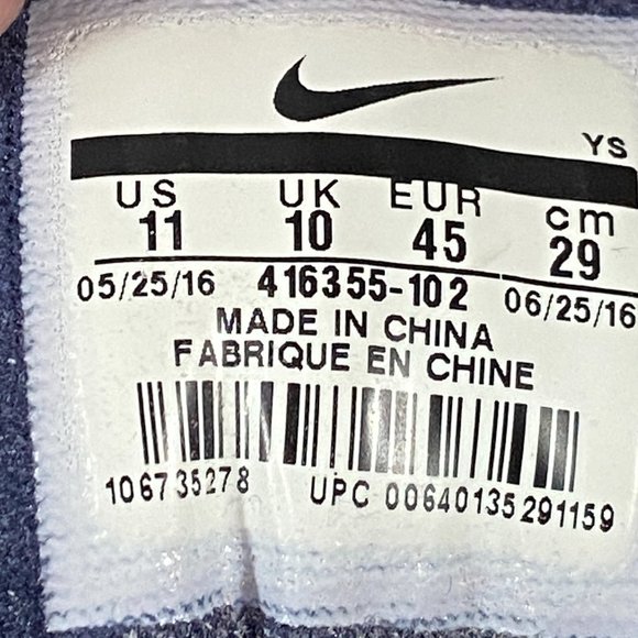 Nike Air Monarch IV Men's Size 11 Extra Wide White Silver Walking Shoes Sneakers - Picture 8 of 8